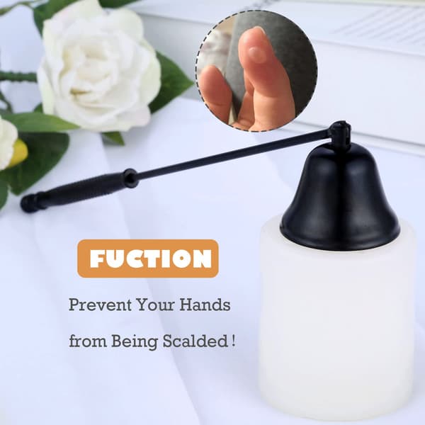 [RM]Stainless Steel Long Handle Candle Snuffers - Black