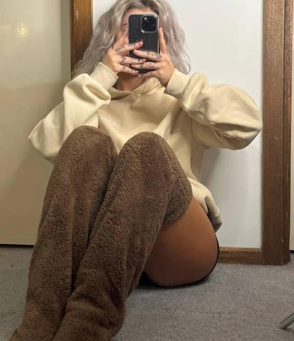 Snuggs Cozy Socks Pitkät Polvisukat Snuggle Paws Korkeat Sukat Pink