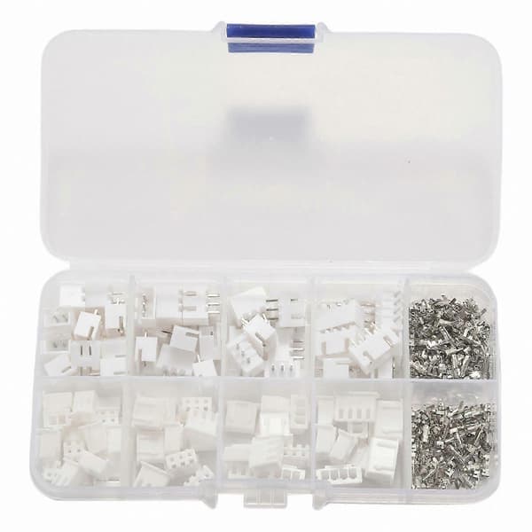 XH 2.54mm 2/3/4-bens terminalhusstiksæt - 250 stk. White