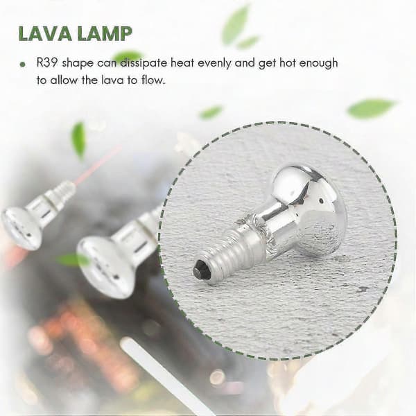 Erstatningspære til lavalampe E14 R39 30w skrupære klar reflektor spotlys for glødende lavalampe Transparent 3pcs