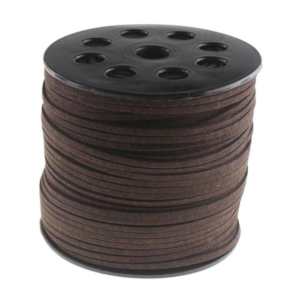3mm 100 Yards Mockaläder Snöre Rep Smyckestillverkning Material Svart Kaffe