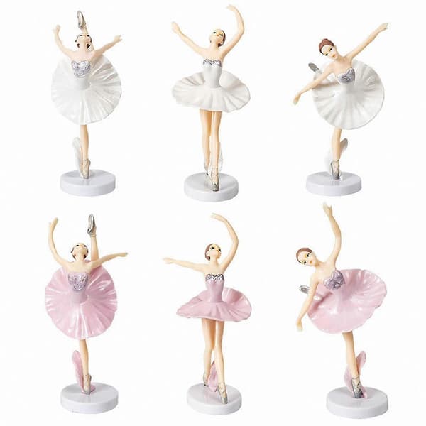 Ballerina kagepynt til fødselsdagsfester og gør-det-selv-projekter Pink