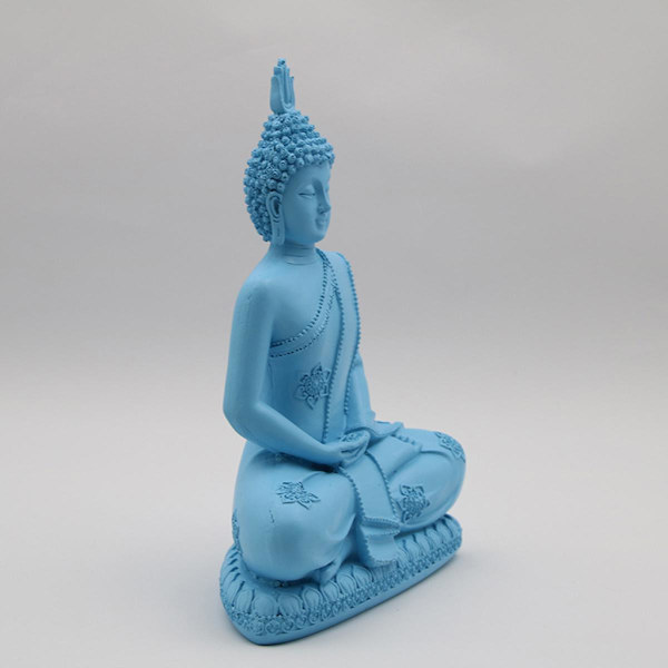 Meditationsstaty Buddha Statyett Figurin Buddhism Harts Objekt DIY Heminredning