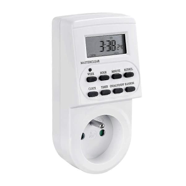 Digital timer til stikkontakt, for at spare energi, 2024 Ping