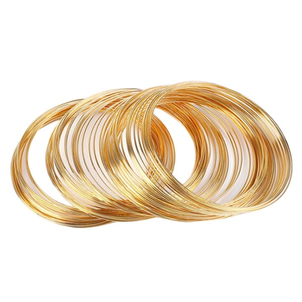 100 st Stål 0,6 mm Hantverkssmycke Trådtillverkning DIY-spoletillbehör Golden KC Golden
