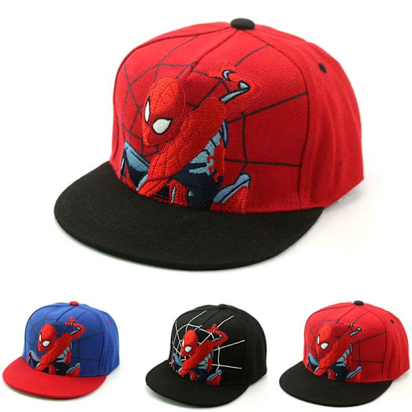 Anime Figur Barn Basebollkeps Tecknad Spindelmannen Pojkar Flickor Platt Skärm Hip Hop Hatt Tecknad Modell Babykepsar 2-8 År Marvel Kepsar red a