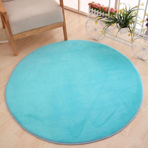 120 cm mjuk plysch barntält matta matta kudde kudde sovrum - blå rund
