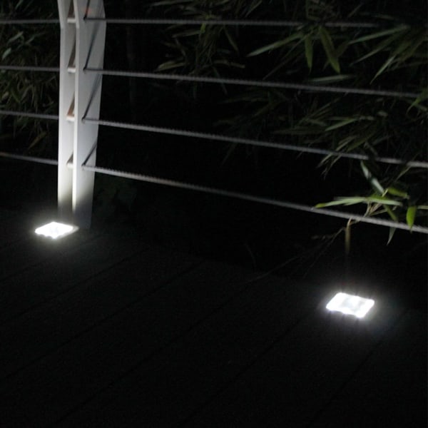 LED Solardriven Utomhus Infällda Lampor Varmvitt Vitt Ljus