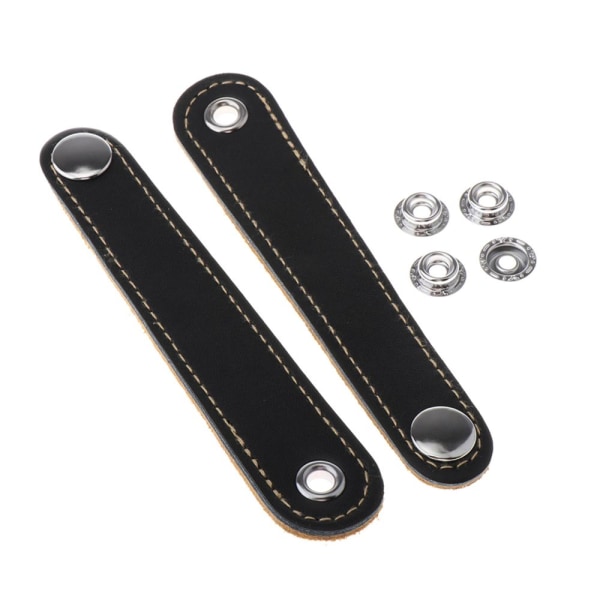 2 st Justerbara PU Läderremmar Spänne för Dragspelsöverdrag i Svart 11.8cm