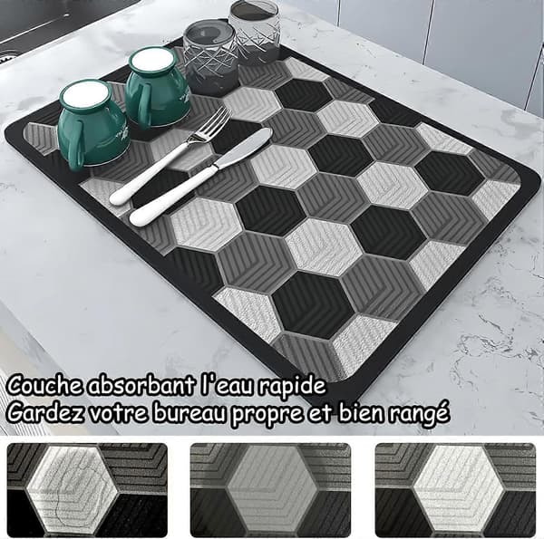 Pieces opvaskemåtte, 50 x 30 cm opvaskemåtte til køkkenbord, kaffemaskine