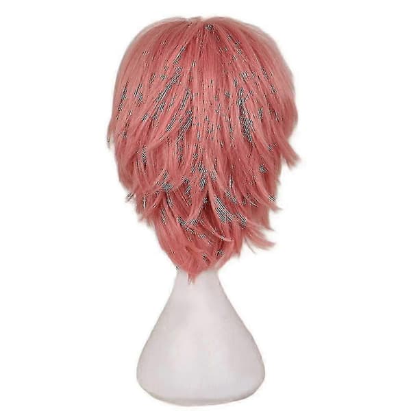 Modern kort rak cosplay-peruk för män rouge powder