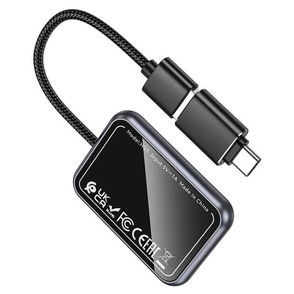 [RM]Hoco CarPlay langaton sovitin USB A - USB C HU1 - Musta 100
