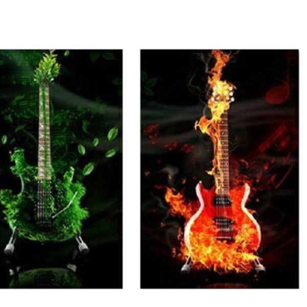 3 Delar Gitarr Canvas Målning Canvas Tryck Väggkonst Dekor 35x50cm