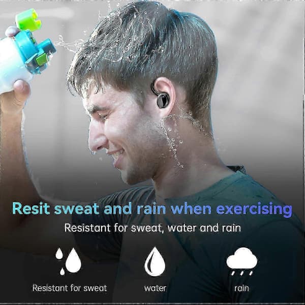 Q38 Trådlösa Bluetooth 5.3 Stereo Hörlurar - Brusreducering & Svettresistent för Sportaktiviteter Purple