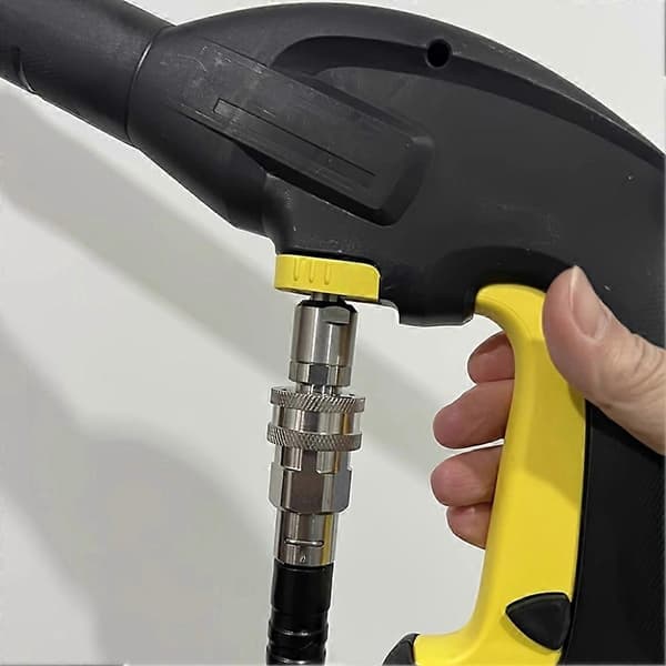 Højtryksrenseradapter 3/8 Quick Plug Sæt Slange Quick Connector til Vand Anti-Snoet Konvertering
