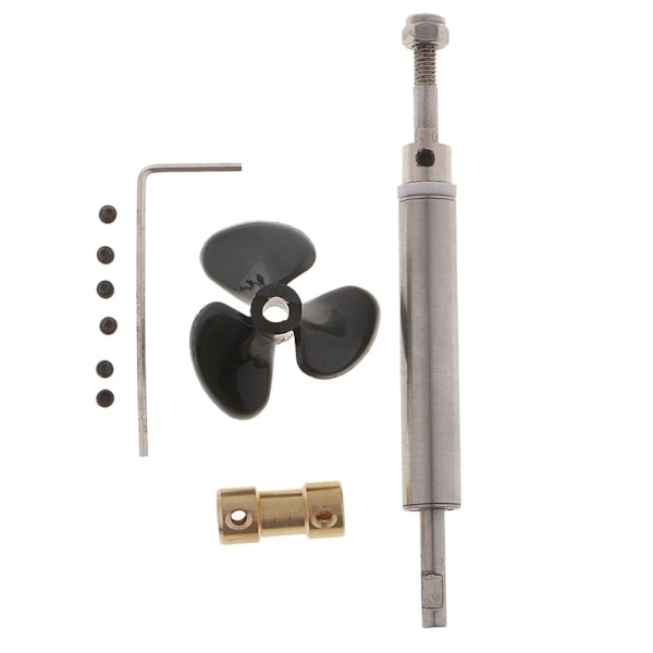 Drivbåt Båtdelar 10cm Metall Drivaxel System Set För 5mm Motor