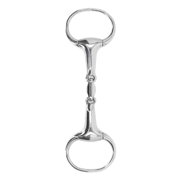 Häst Gag Ring Snaffle Bett Rostfritt Stål 125mm Löst Ovalt Länk Munstycke Hästträningsutrustning