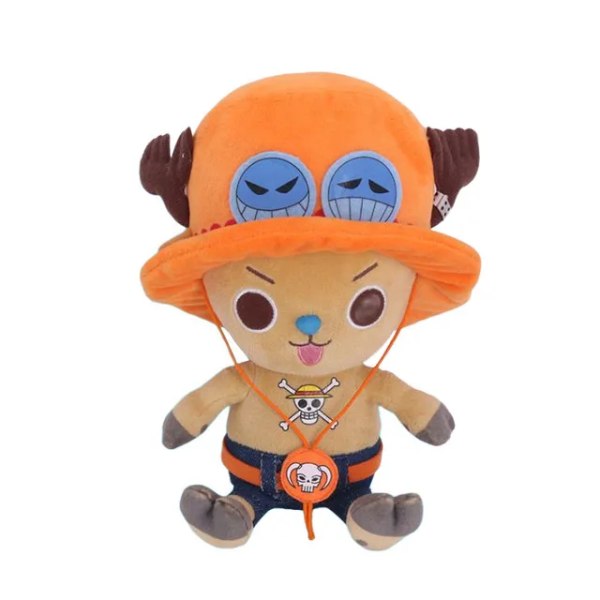 25cm Plyschleksaker Figur Luffy Chopper Ace Roronoa Zoro Söta Gosedjur Barn Julklappar 25CM Chopper E 25cm