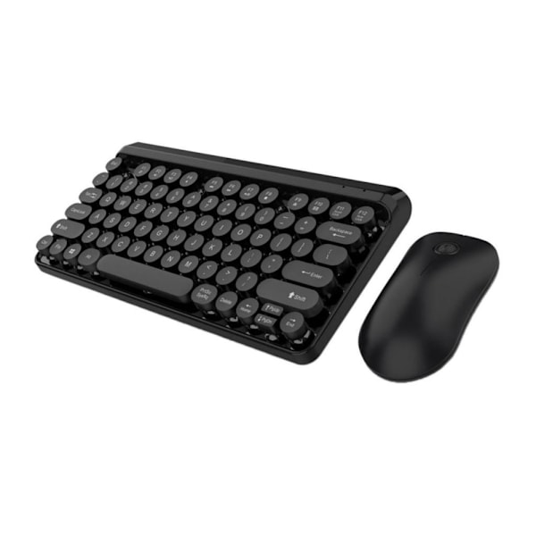 L100 2.4G Trådlöst Tangentbord Punk Key Cap Ultratunt Mus- och Tangentbordsset Svart