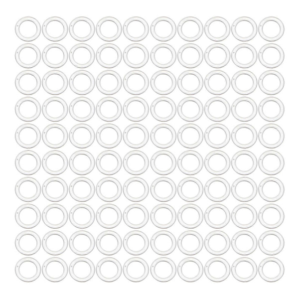 [RM]Plastgardinringe Gardinperforerede ringe til vindue med 100 stk.