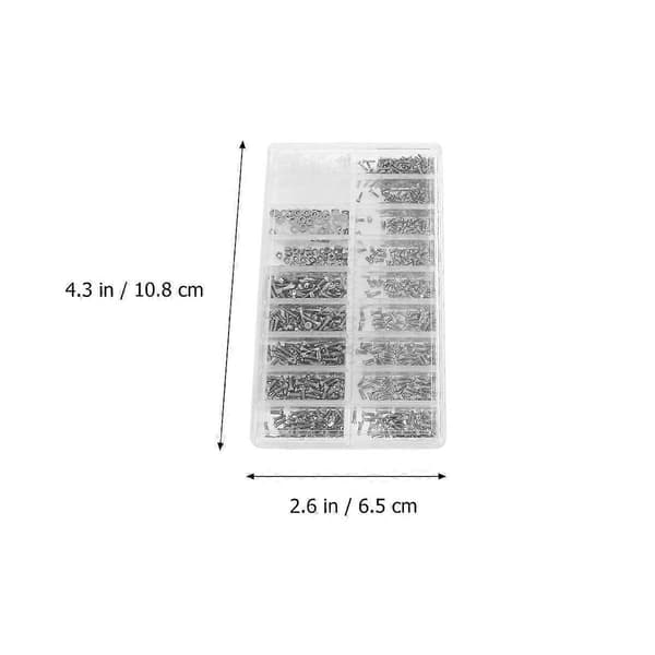 [RM]Stål Miniskruvsats Miniatyrskruvsats för reparation 1 set silver
