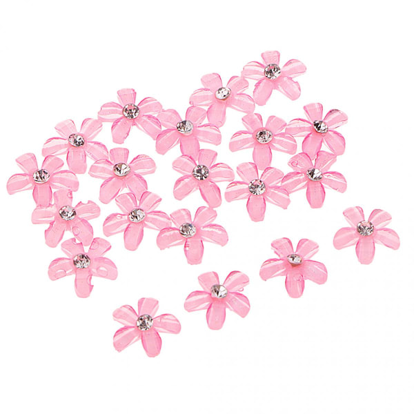 20 blomma flatback knapp strass utsmyckningar för rosa bröllop