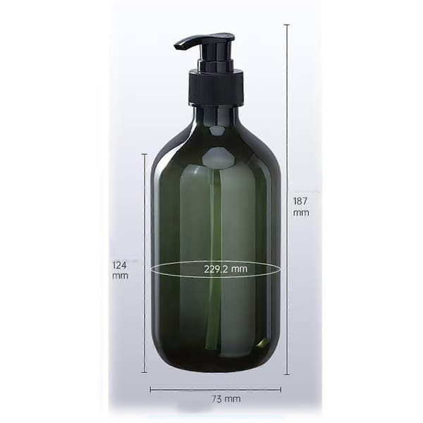 Sæt med 2 pumpe sæbedispensere - 500 ml - Til køkken, badeværelse, bordplade, køkken - Grøn