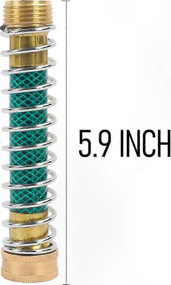 2-pak slangeprop med messingfittings og spiralfjederbeskyttelse