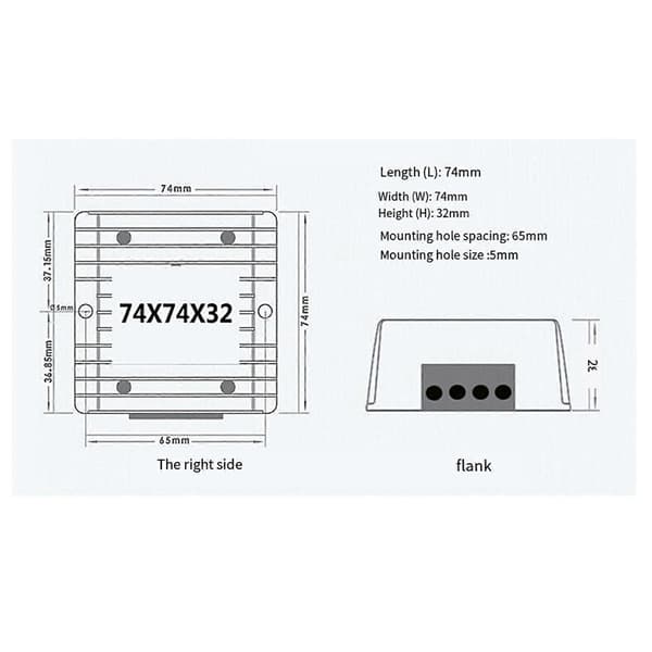 2X Universal 8V-40V til 12V Spenningsregulator 6A DC Strømomformer Strømmodul Automatisk Boost / Reduser Strømregulator