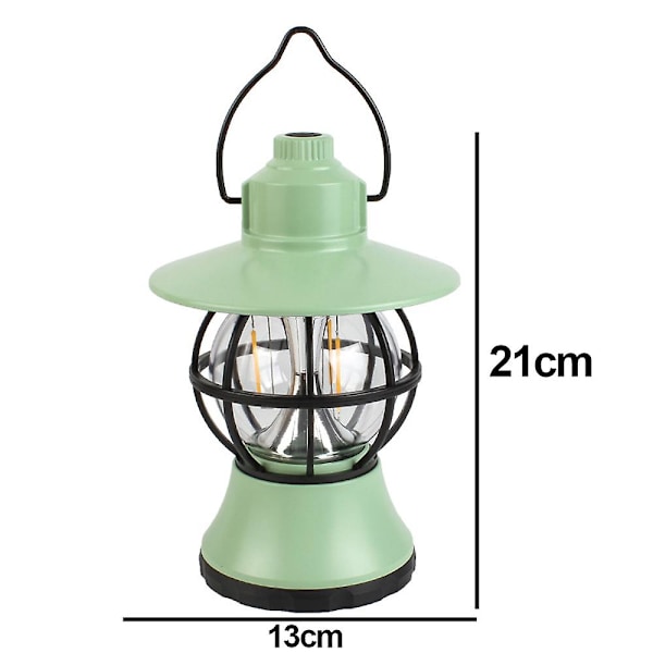 Campinglykta Batteridriven Led Campinglampa Vattentät Lykta green