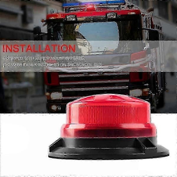 Magnetisk LED-advarselslys Ravfarvet Blinkende Strobelys til Bilnødsituationer 25-26 Red