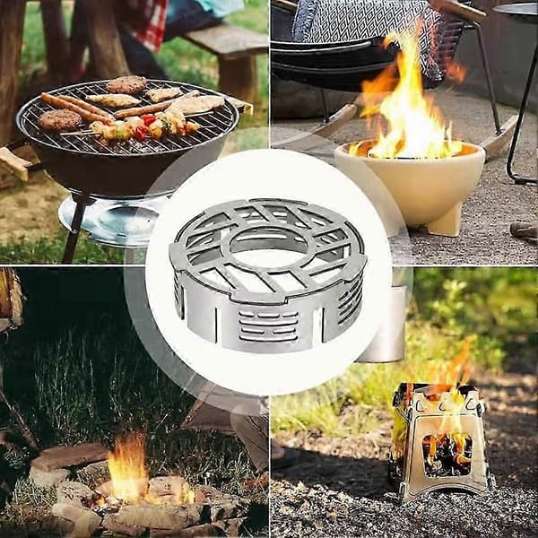 [RM]Campingkamin Vindskydd, Förbättrad Säkerhet och Effektivitet, Bärbart Vindskydd för Utomhusmatlagning, Perfekt för Campare