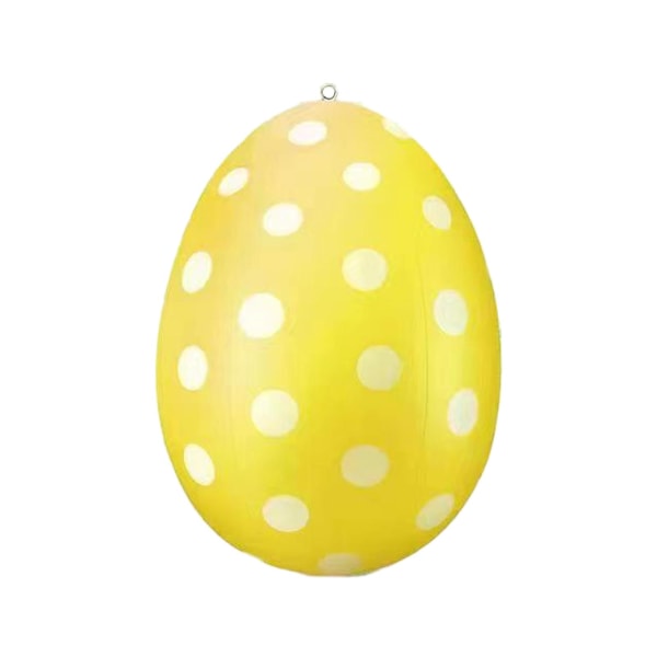 Påskägg hållbar ljus färg påsk uppblåsbar ägg prydnad för trädgårdsfest festliga dekorationer Light Yellow