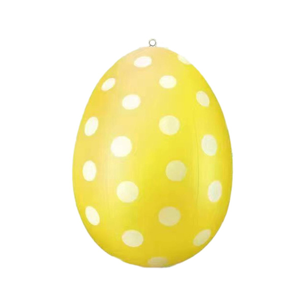 Påskägg Tåligt Stark Färg Påsk Uppblåsbart Ägg Ornament för Trädgård Festliga Dekorationer Light Yellow
