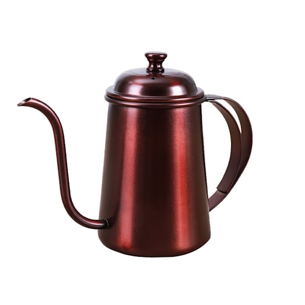 Rostfritt Stål Bryggkaffe Häll Över Gåshals Tekanna 650ml Koppar