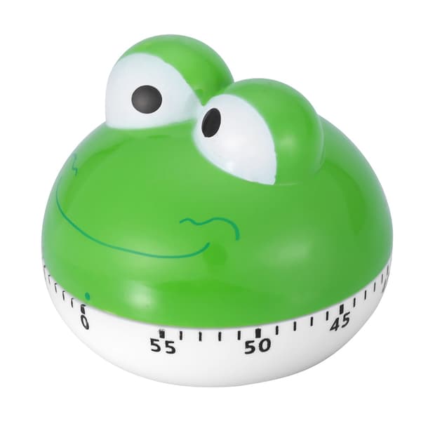 [RM]Green Frog Kitchen Timer Cute Manual Animal Shape Cooking Timer for Accurate Timing