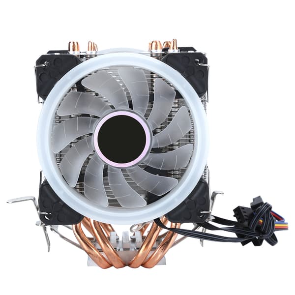 [RM]LANSHUO CPU-køler 4 messingrør 3RGB blæser 4-benet ultrastille metal + ABS til Intel/AMD radiator