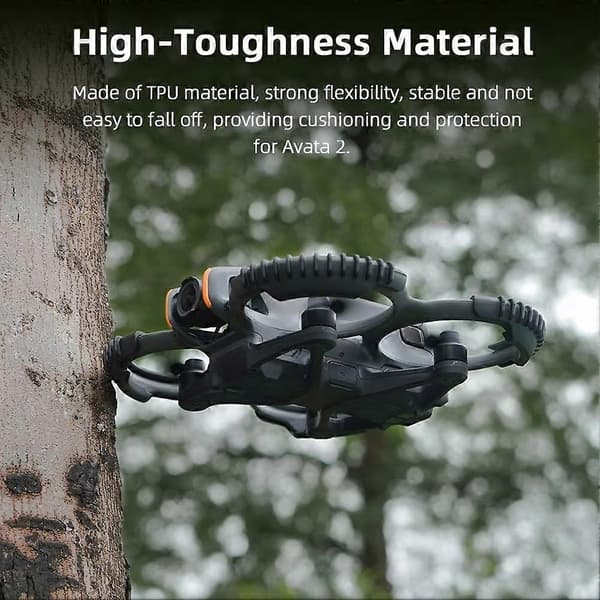 Drone Propeller Guard for DJI Avata 2, Lightweight Bumper Rings, Anti-drop Protection, Enhanced Safety Accessory Orange Orange