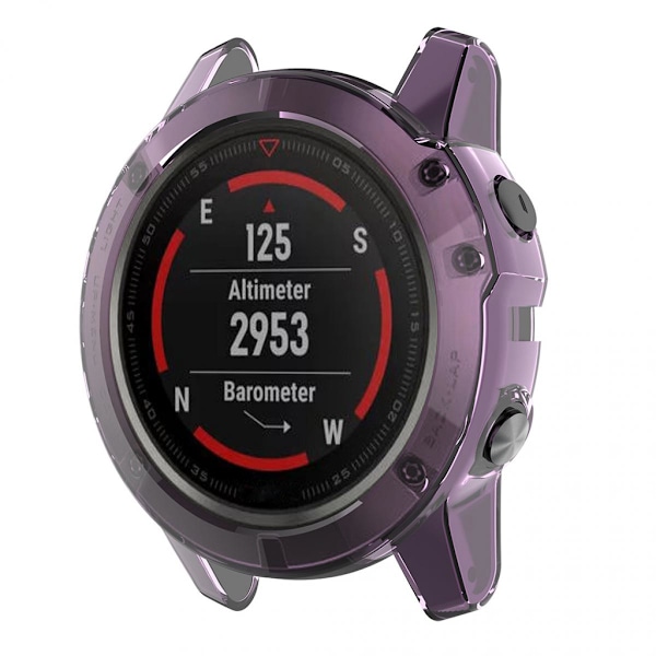 Smart Klocka Silikagel Klocka Skyddsskal För Garmin Fenix 5X Rosa