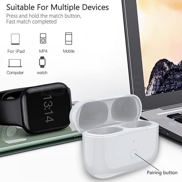 [RM] For AirPod Pro 2 Replacement Wireless Charging Case Earphone 660 Mah Charging Case Supports Wireless Charging AirPod Pro 2