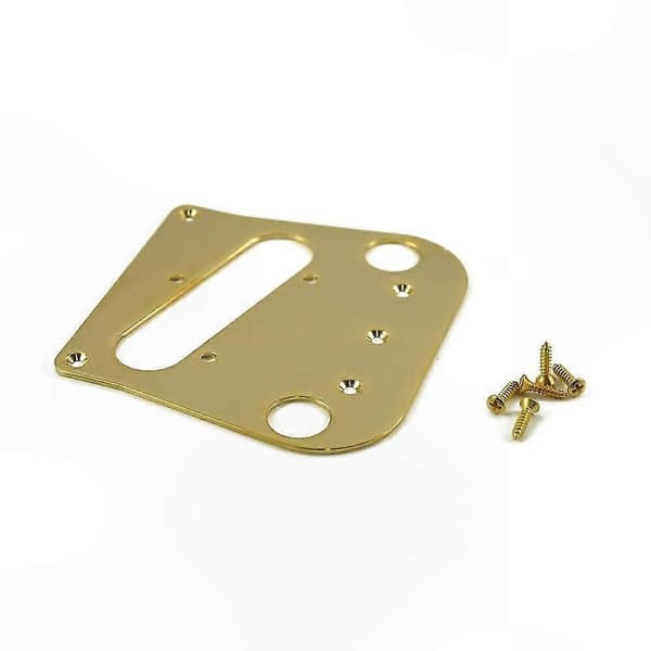 Gullbelagt metallmonteringsplate for Tele-gitarer