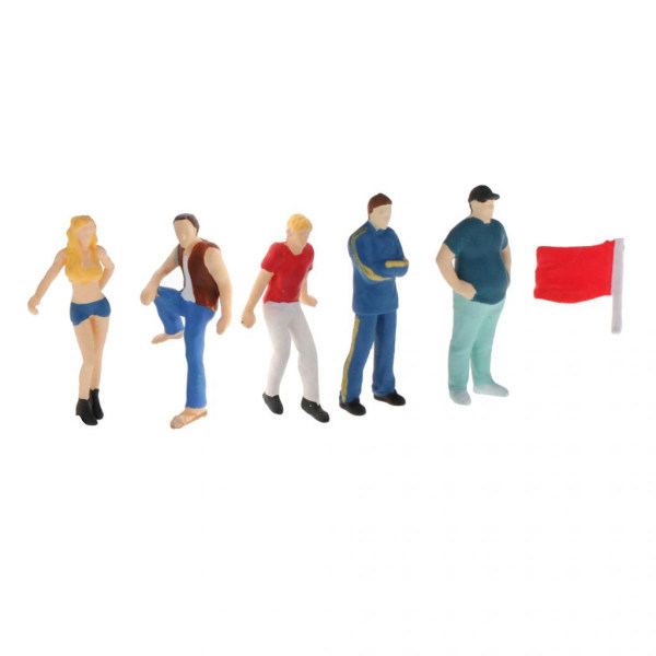 1:64 Gatubild Diorama Figurer Karaktär Resin Modell Layout Dekor Röd