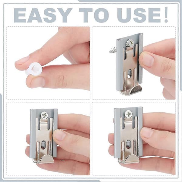 Kraftiga justerbara spegelklämmor för väggmontering, 8-pack, 5 x 3,3 cm