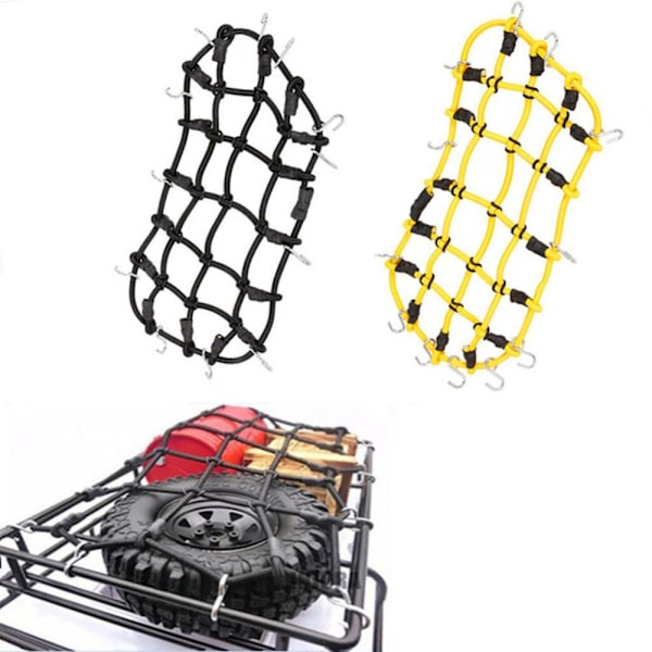 1:10 RC Rock Crawler Bagagesystem med Gummiband för Axial SCX10 CC01 RC4WD - Gul