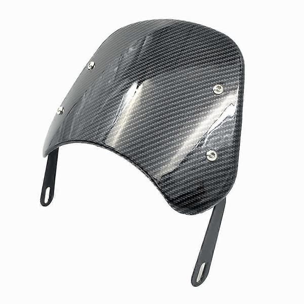 [RM] Carbon Fiber Paint Motorcycle Small Windshield Retro Small Windshield Front Windshield Universal For Most Models Carbon Fiber Paint