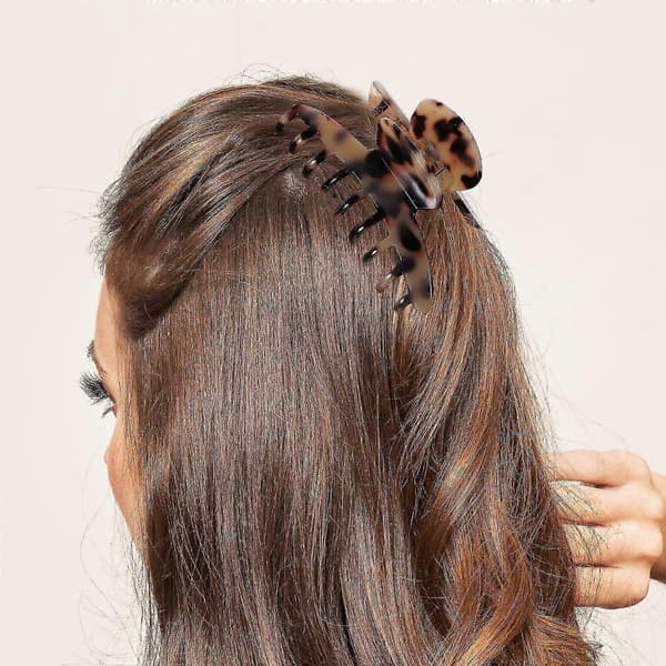 2 stk Leopard Hårklemmer for kvinner Store Hårklør Stilige Hårklemmer