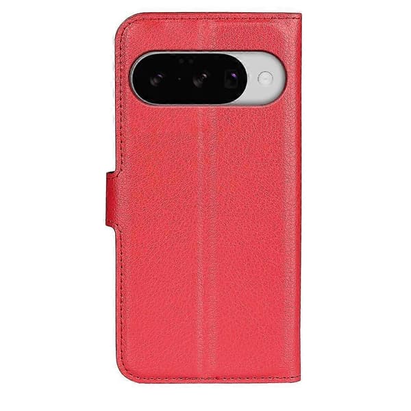 [RM] Litchi læder-telefonetui til Google Pixel 10 / 10 Pro Red For Google Pixel 10 / 10 Pro