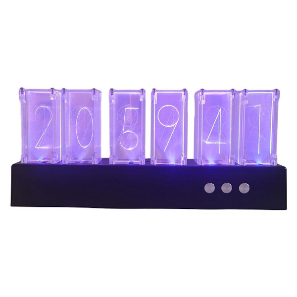 Nixie Rör Klocka LED Stor Skärm Klocka