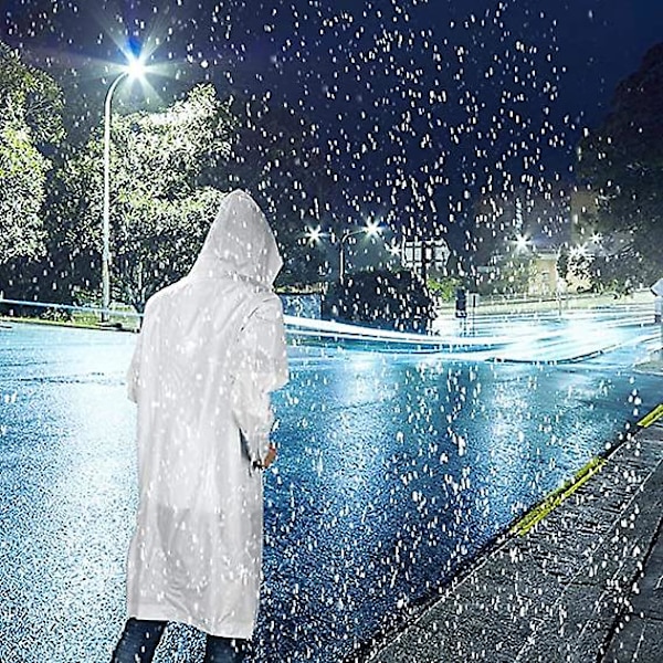 Eva Regnkappa Vattentät Regnponcho Återanvändbar Unisex Män Kvinnor Lång Transparent Regnkläder