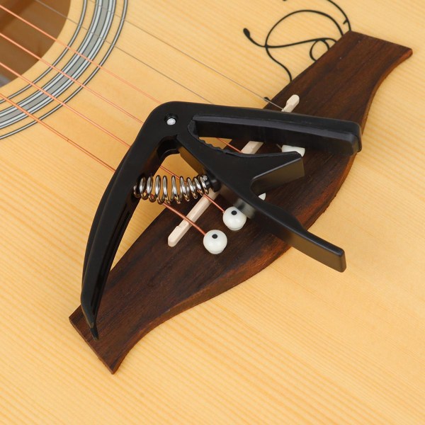 Snabbt Byte Kapodaster för Akustisk/Elektrisk Gitarr Ukulele Universal Svart